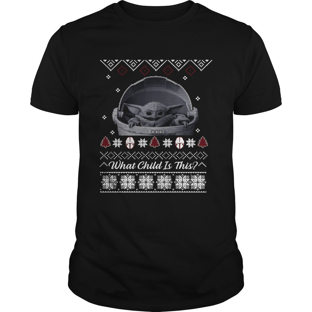 Baby Yoda The Mandalorian What Child Is This Christmas Shirt